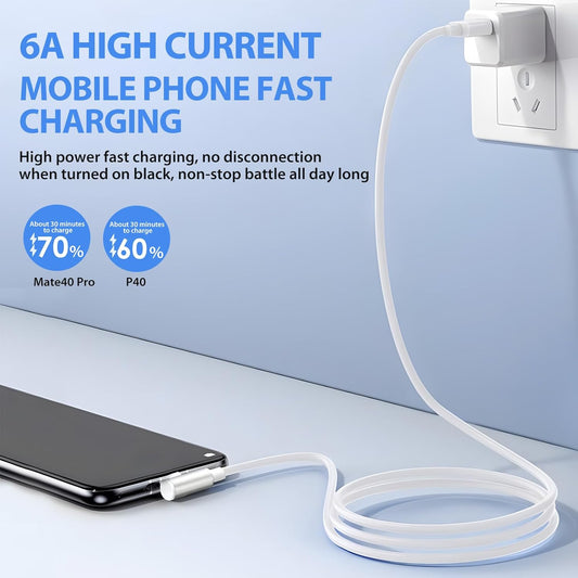 Cable Xiaomi 120W 2M, Cable USB C Carga Rapida 6A 90 Grados para Xiaomi Redmi Note